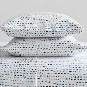 West Elm Pebble Dots Organic Cotton Queen Sheet Set